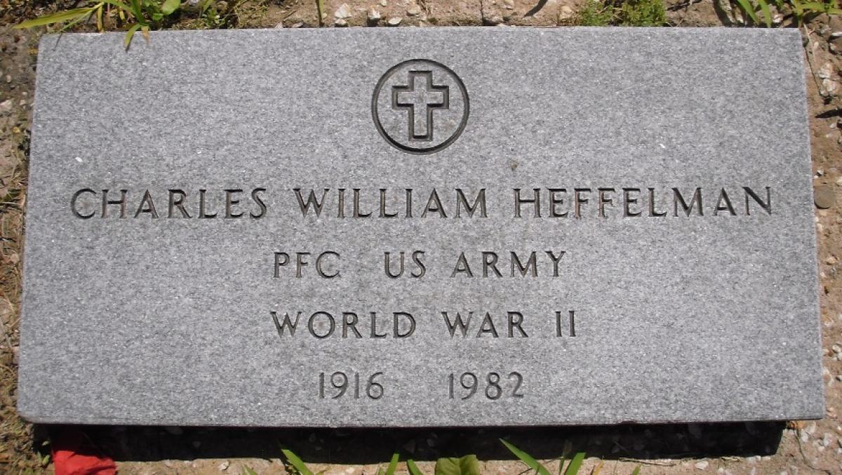 OK, Grove, Olympus Cemetery, Heffelman, Charles William Military Headstone