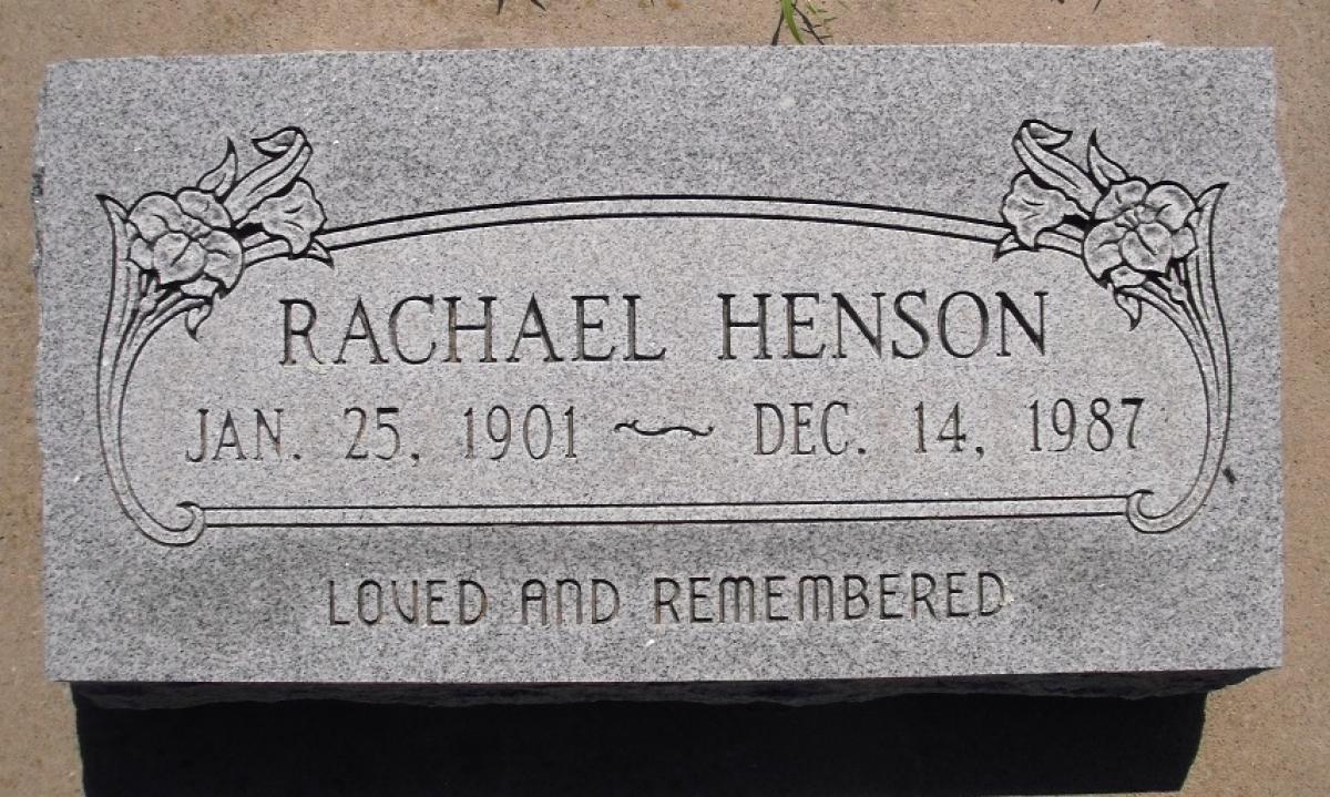 OK, Grove, Olympus Cemetery, Henson, Rachael Headstone