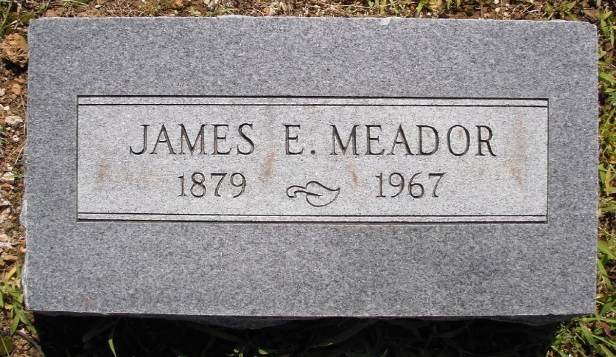 OK, Grove, Olympus Cemetery, Meador, James Elbert Headstone