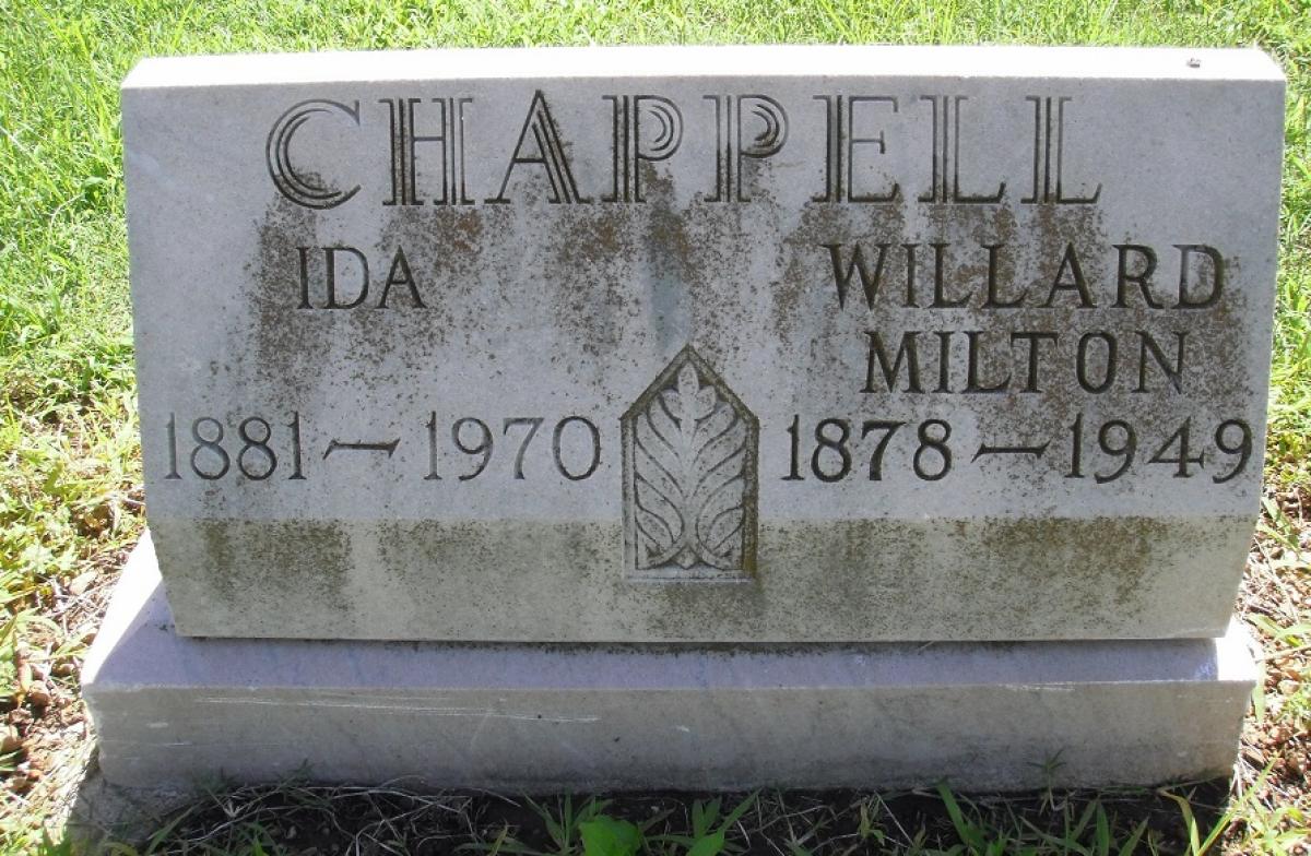 OK, Grove, Olympus Cemetery, Chappell, Willard Milton & Ida Headstone