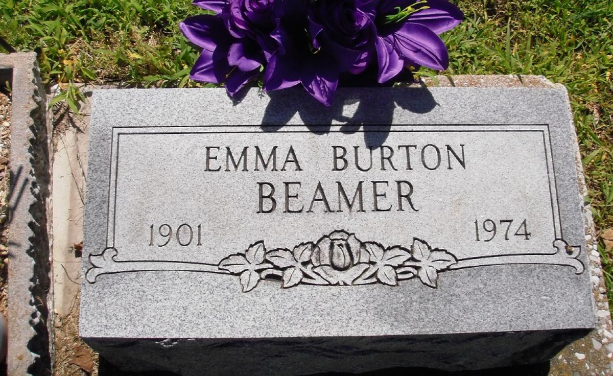 OK, Grove, Olympus Cemetery, Beamer, Emma (Burton) Headstone