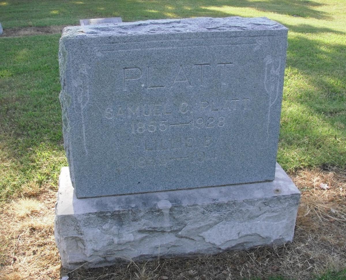 OK, Grove, Olympus Cemetery, Platt, Samuel C. & Lillie B. Headstone