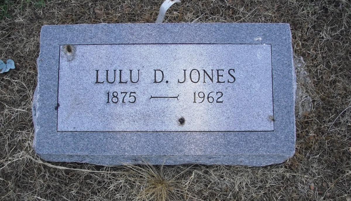 OK, Grove, Olympus Cemetery, Jones, Lulu D. Headstone