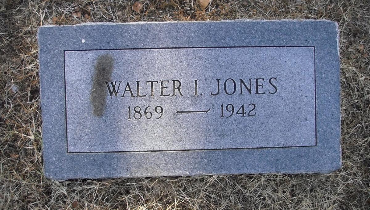 OK, Grove, Olympus Cemetery, Jones, Walter I. Headstone