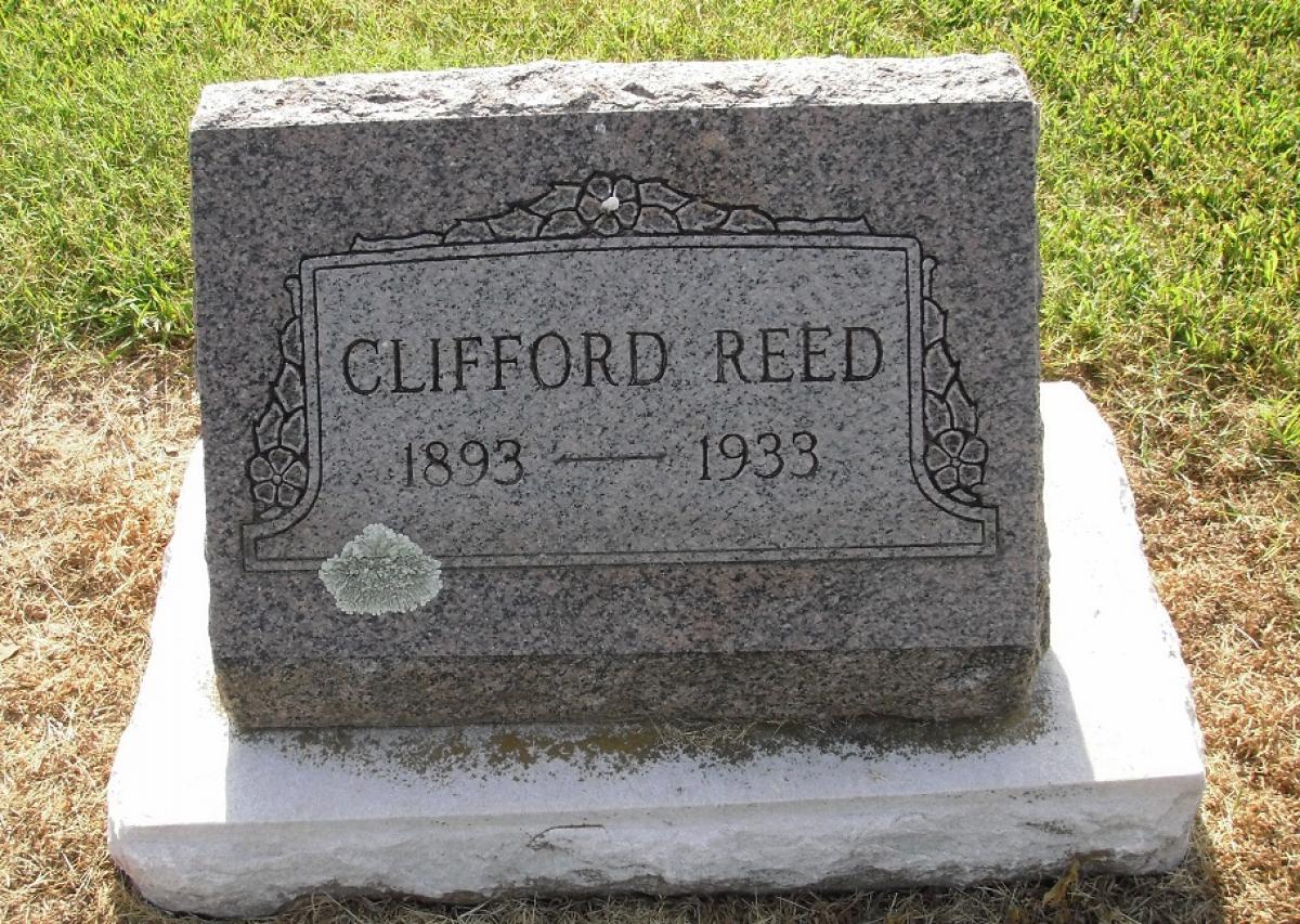 OK, Grove, Olympus Cemetery, Reed, Clifford Headstone