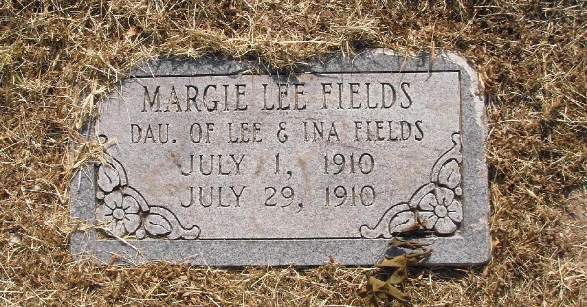OK, Grove, Olympus Cemetery, Fields, Margie Lee Headstone