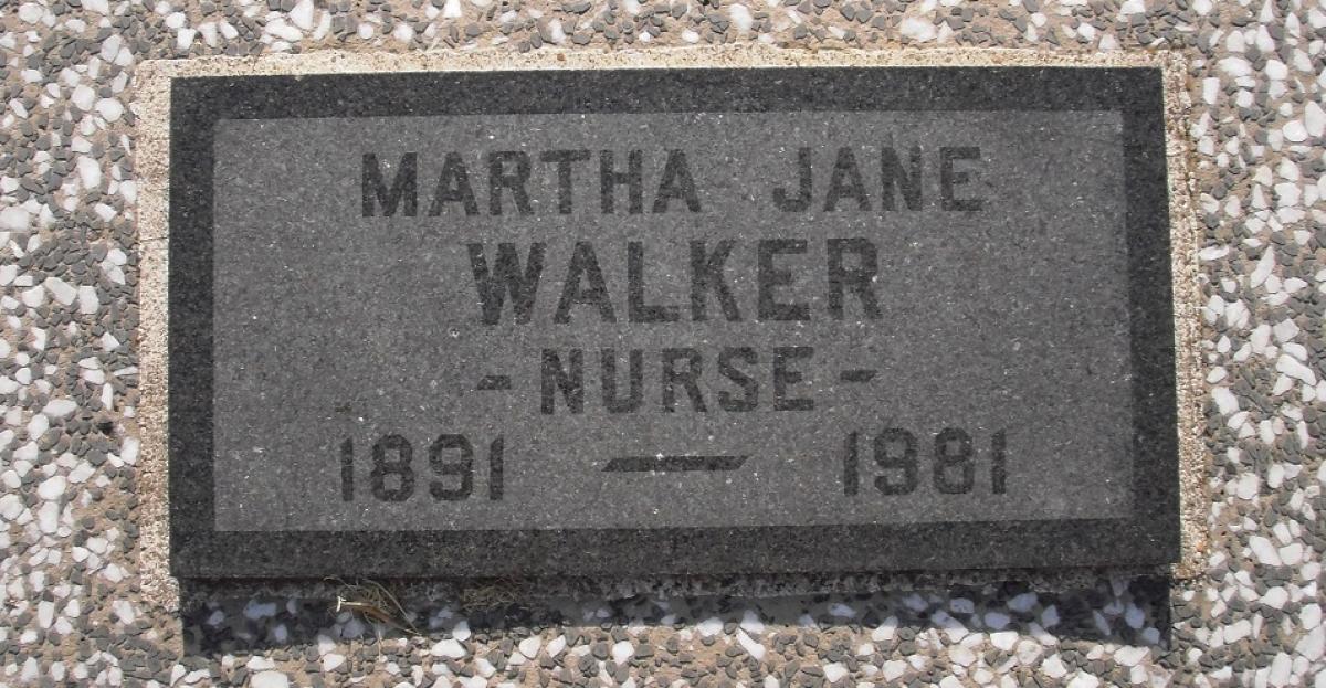 OK, Grove, Olympus Cemetery, Walker, Martha Jane Headstone