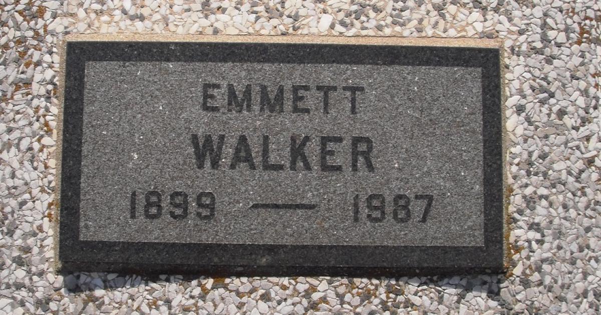 OK, Grove, Olympus Cemetery, Walker, Emmett Headstone