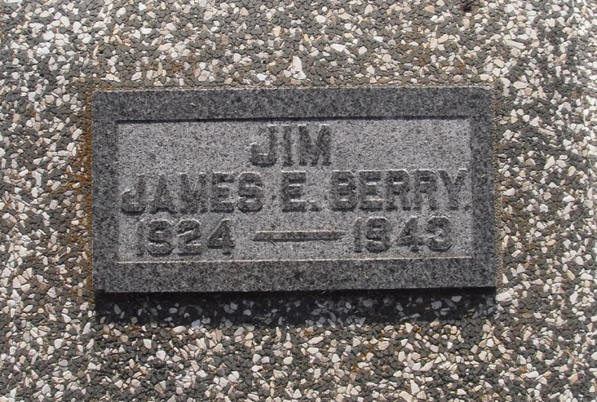 OK, Grove, Olympus Cemetery, Berry, James Edwin "Jim" Headstone