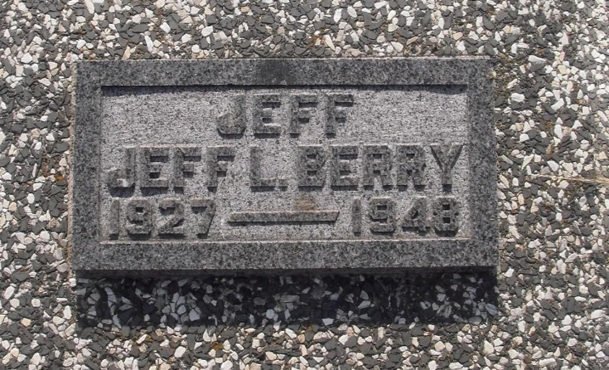 OK, Grove, Olympus Cemetery, Berry, Jeff L. Headstone