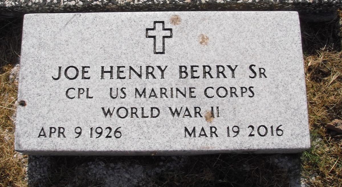 OK, Grove, Olympus Cemetery, Berry, Joe Henry Sr. Military Headstone