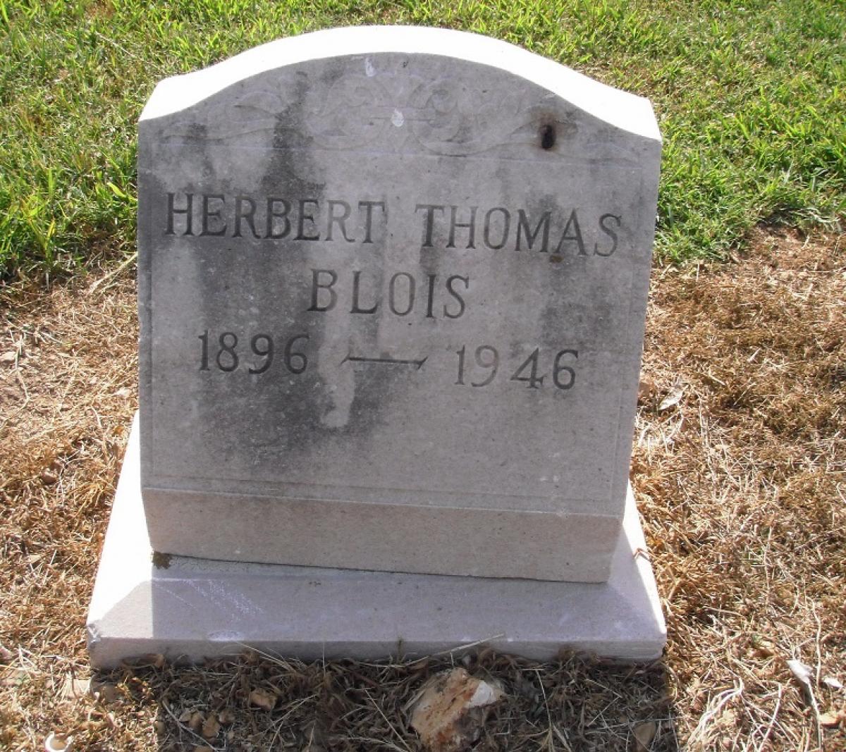 OK, Grove, Olympus Cemetery, Blois, Herbert Thomas Headstone