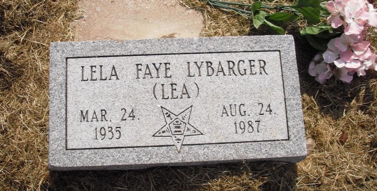 OK, Grove, Olympus Cemetery, Lybarger, Lela Faye (Lea) Headstone