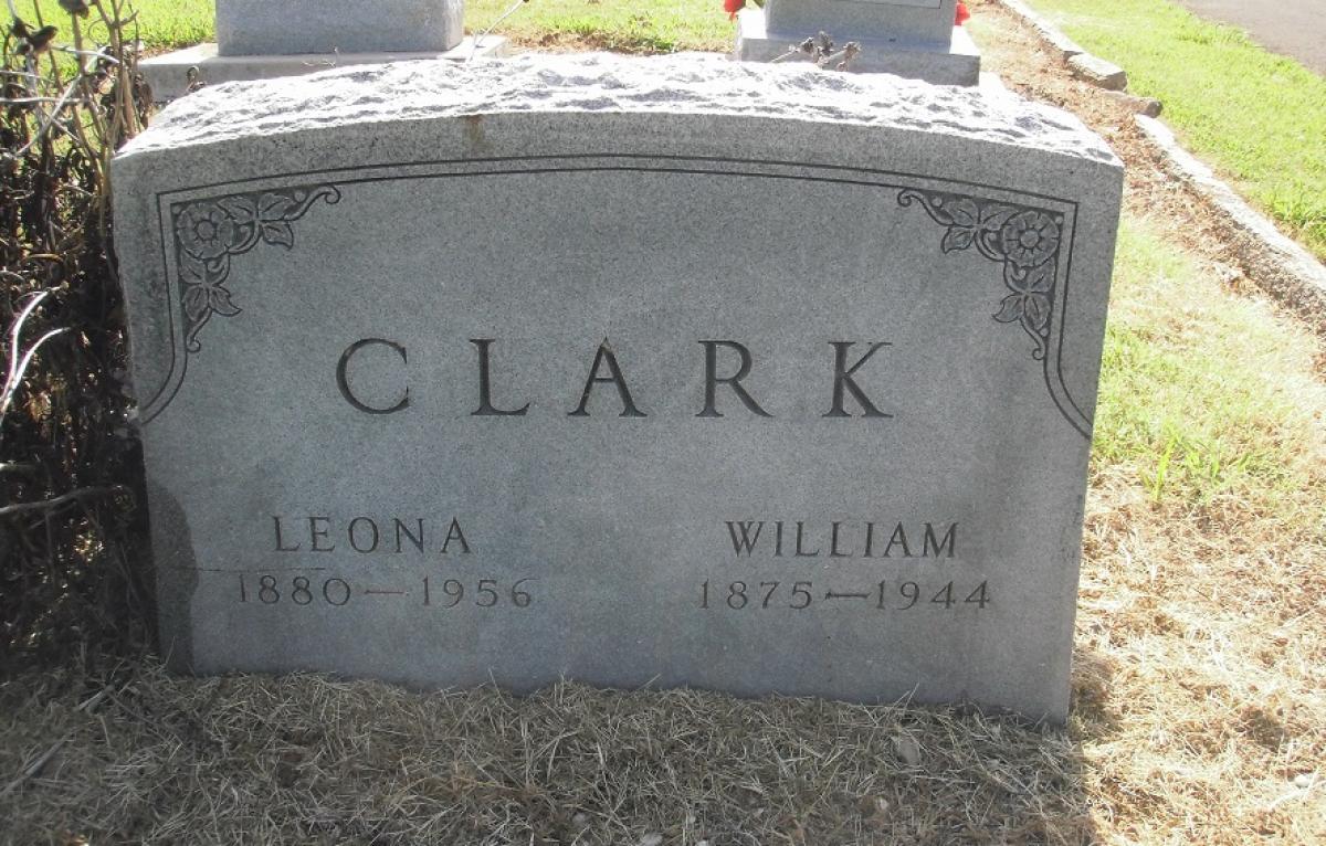 OK, Grove, Olympus Cemetery, Clark, William & Leona Headstone