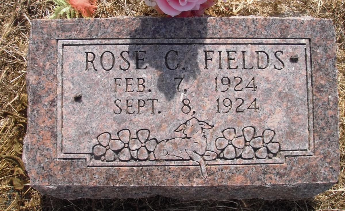 OK, Grove, Olympus Cemetery, Fields, Rose C. Headstone