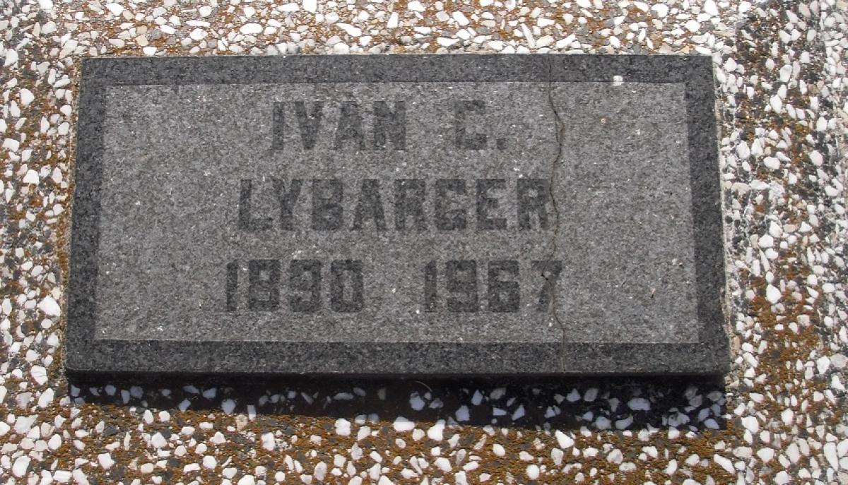 OK, Grove, Olympus Cemetery, Lybarger, Ivan C. Headstone