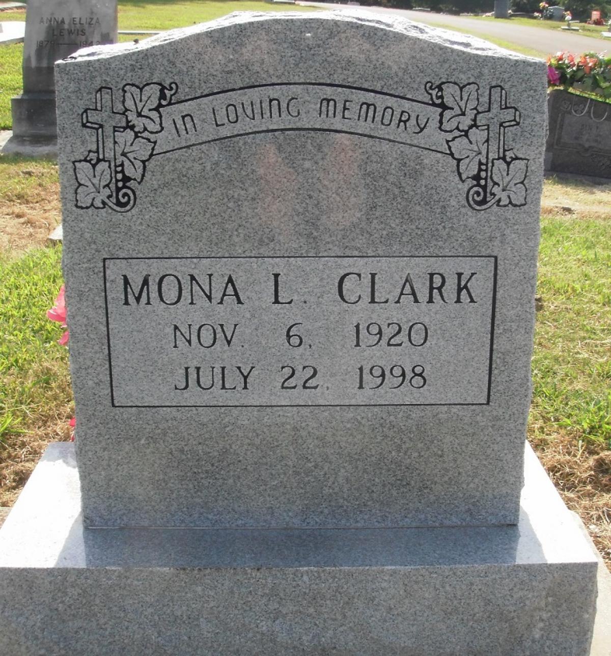 OK, Grove, Olympus Cemetery, Clark, Mona L. Headstone