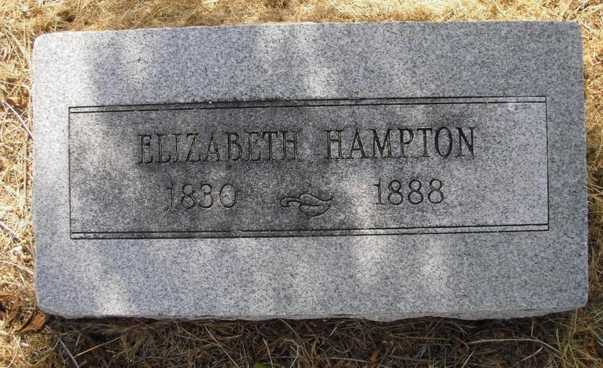 OK, Grove, Olympus Cemetery, Hampton, Elizabeth Headstone