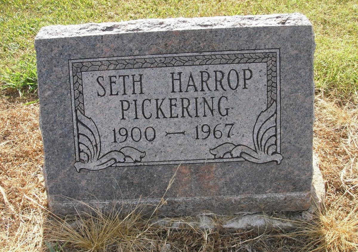 OK, Grove, Olympus Cemetery, Pickering, Seth Harrop Headstone