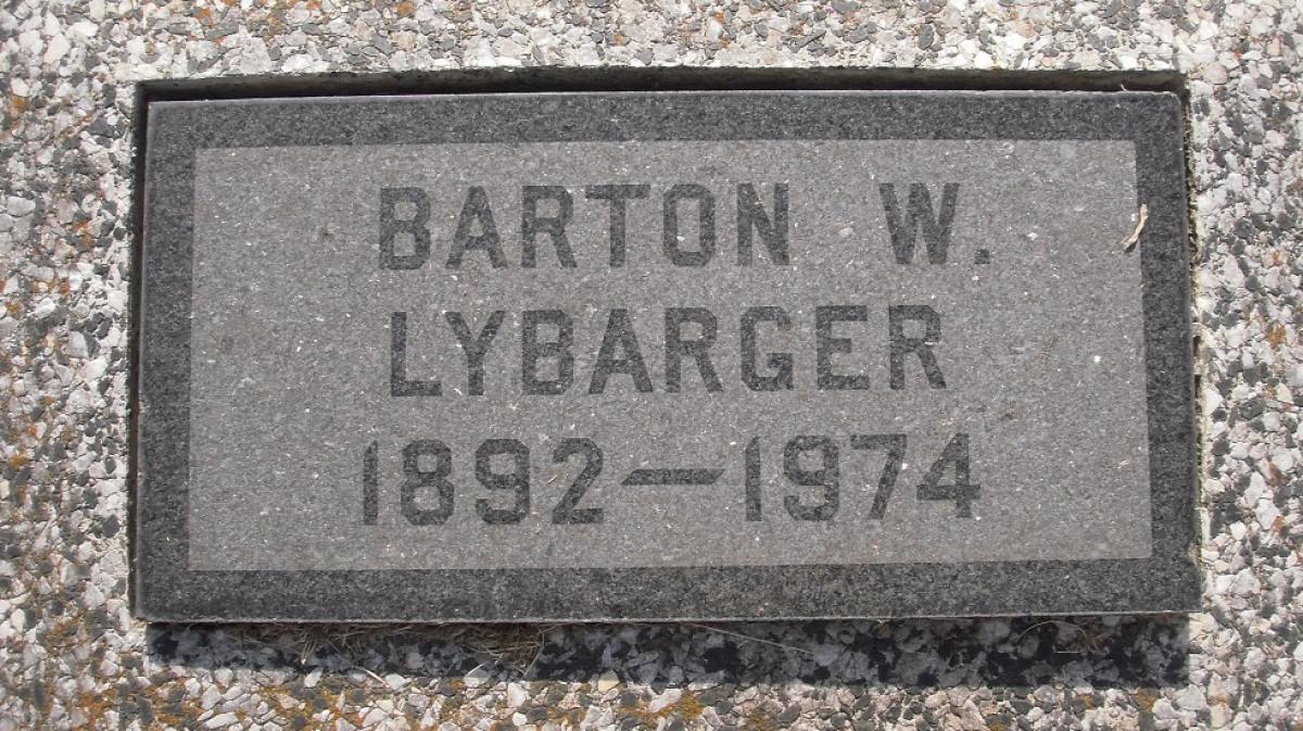 OK, Grove, Olympus Cemetery, Lybarger, Barton W. Headstone