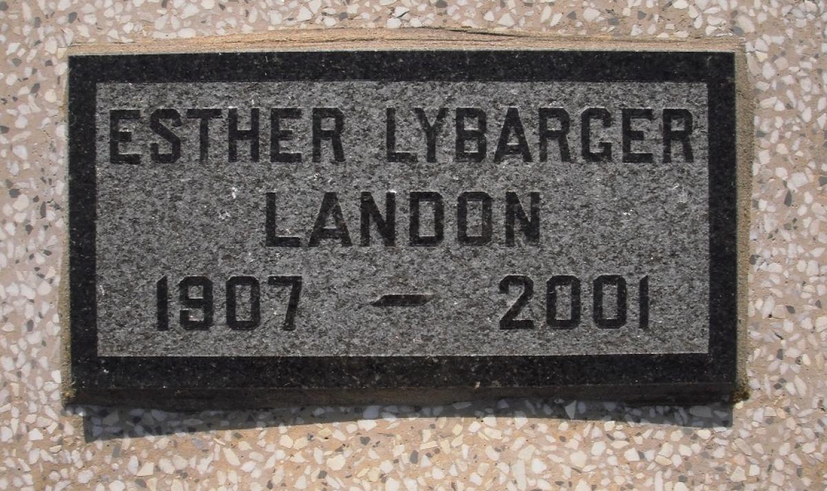 OK, Grove, Olympus Cemetery, Landon, Esther (Lybarger) Headstone