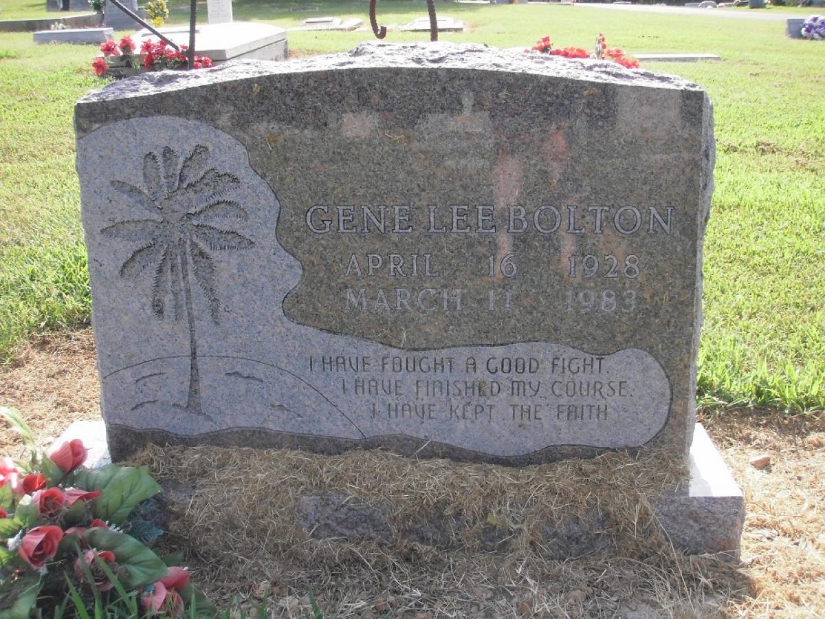 OK, Grove, Olympus Cemetery, Bolton, Gene Lee Headstone