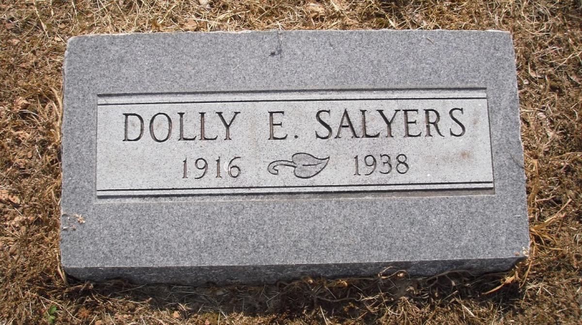 OK, Grove, Olympus Cemetery, Salyers, Dolly E. Headstone