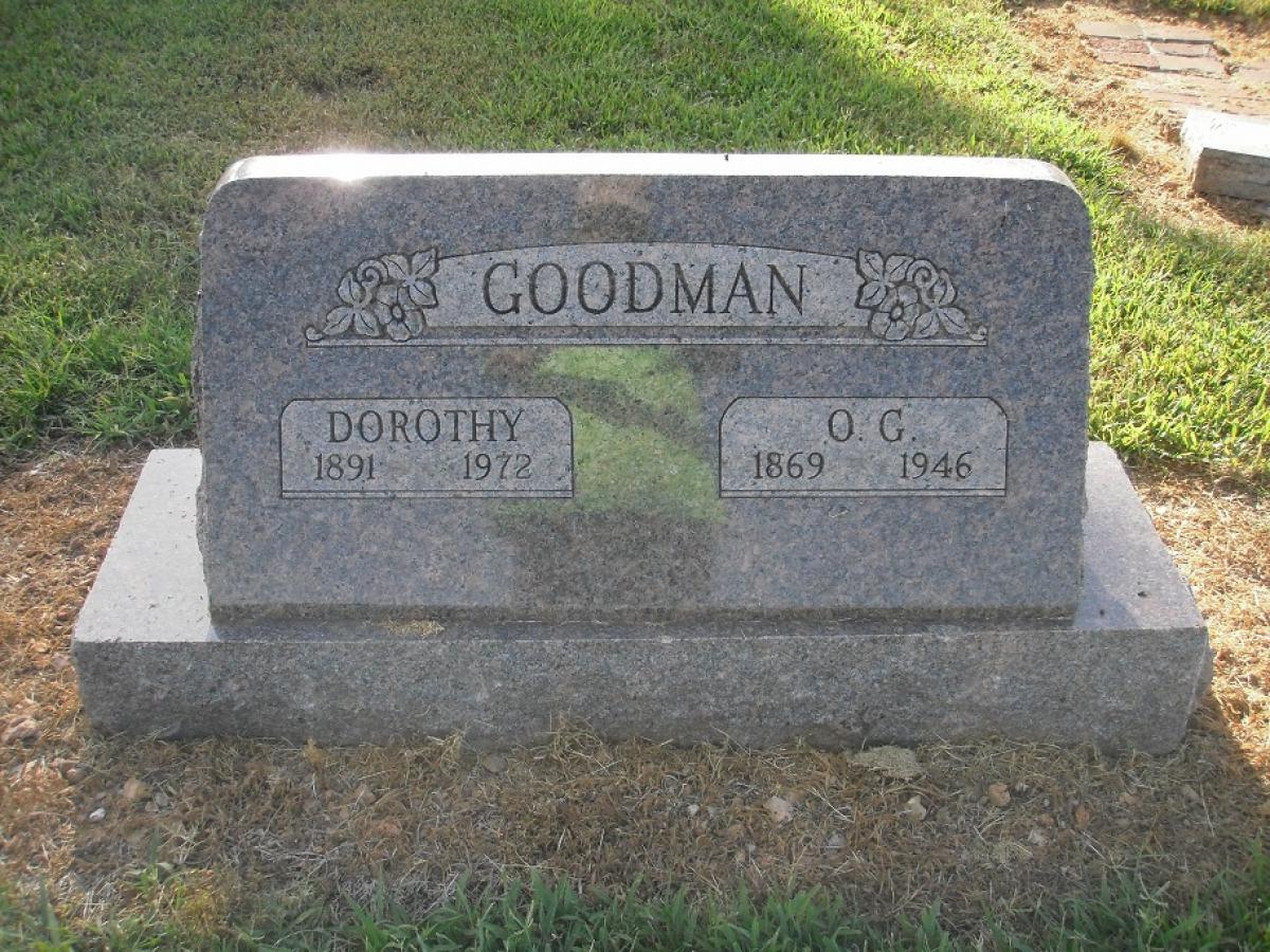 OK, Grove, Olympus Cemetery, Goodman, O. C. & Dorothy Headstone