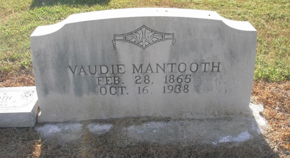 OK, Grove, Olympus Cemetery, Mantooth, Vaudie Headstone
