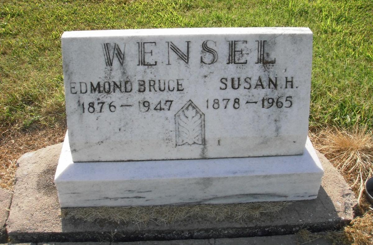 OK, Grove, Olympus Cemetery, Wensel, Edmond Bruce & Susan H. Headstone