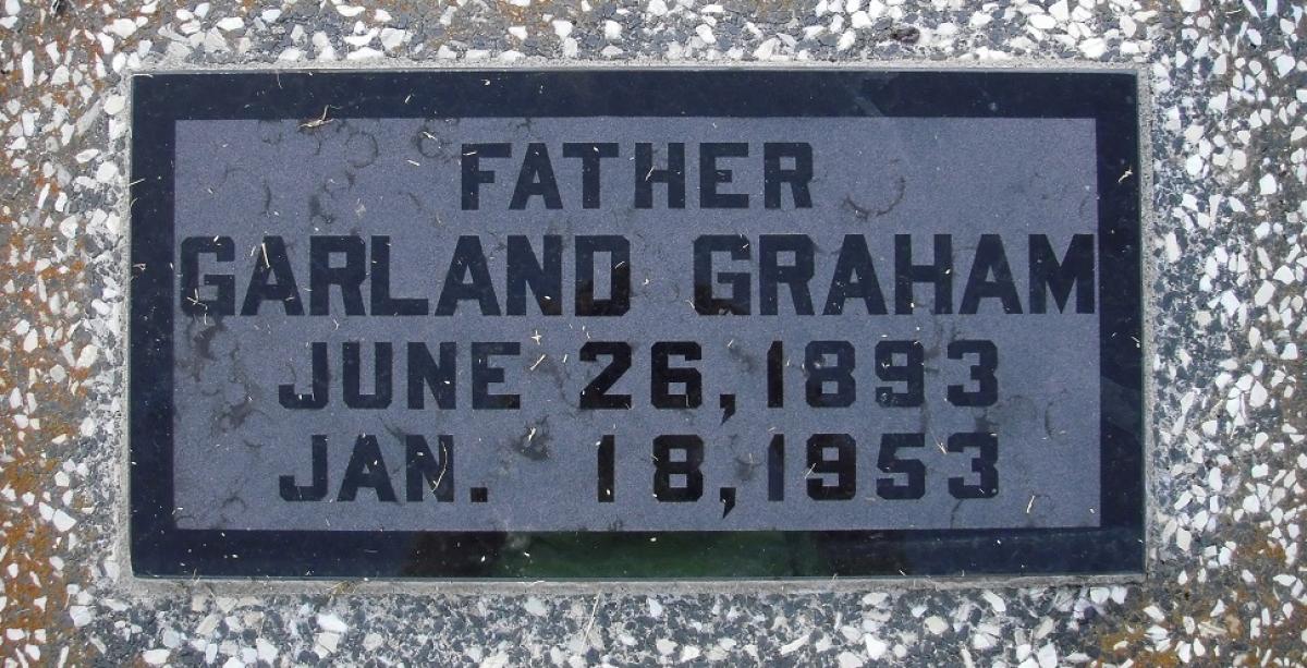OK, Grove, Olympus Cemetery, Graham, Garland Headstone