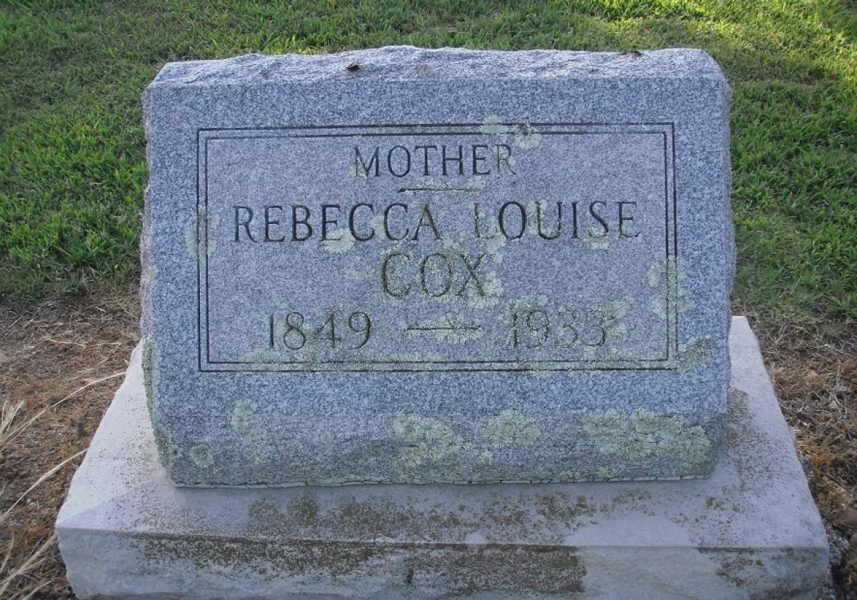 OK, Grove, Olympus Cemetery, Cox, Rebecca Louise Headstone