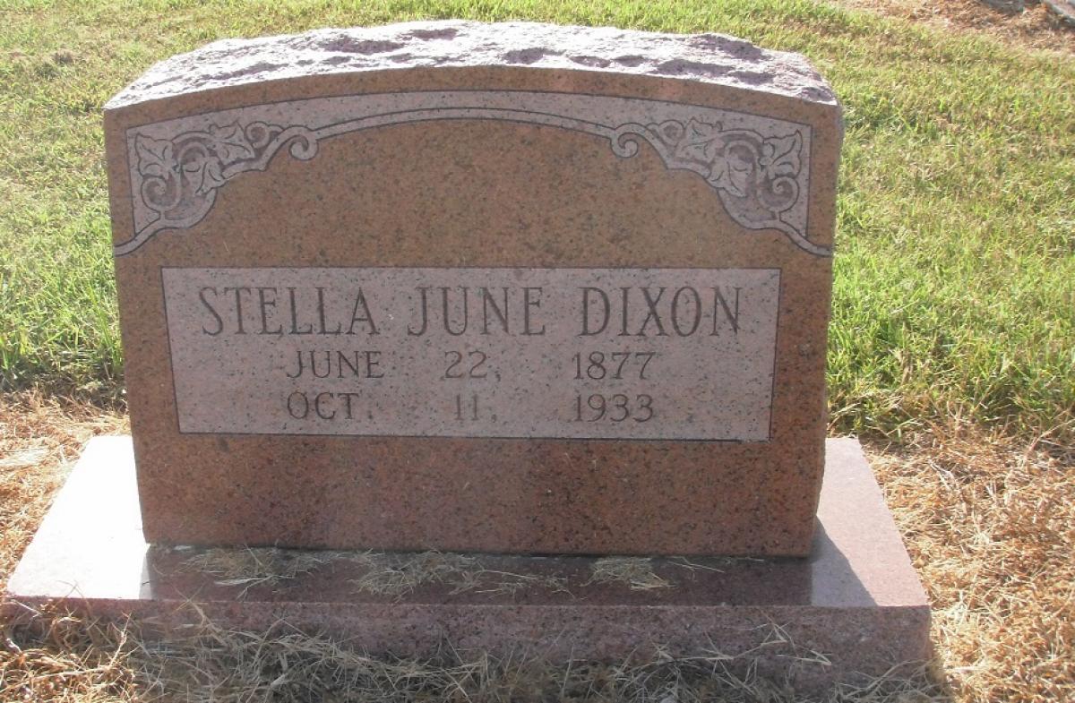 OK, Grove, Olympus Cemetery, Dixon, Stella June Headstone