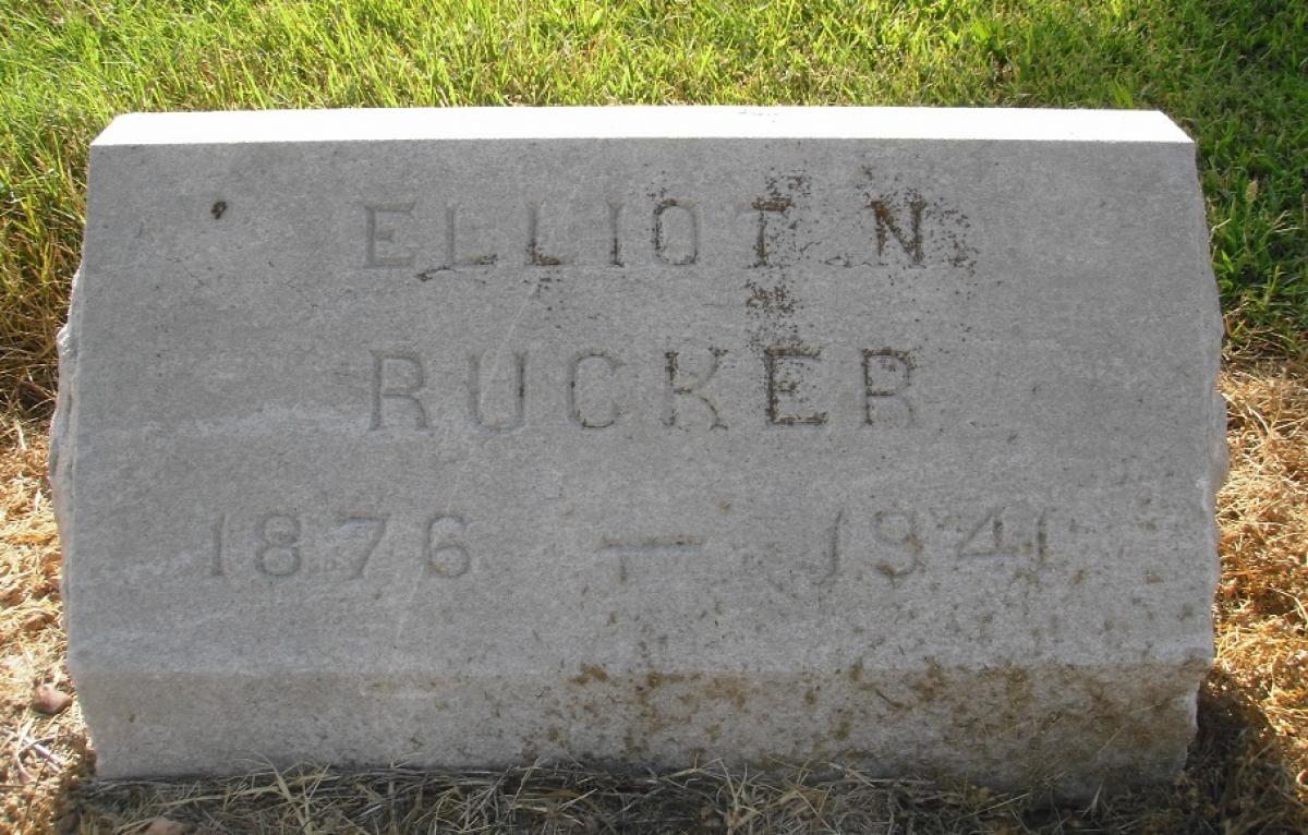 OK, Grove, Olympus Cemetery, Rucker, Elliot N. Headstone