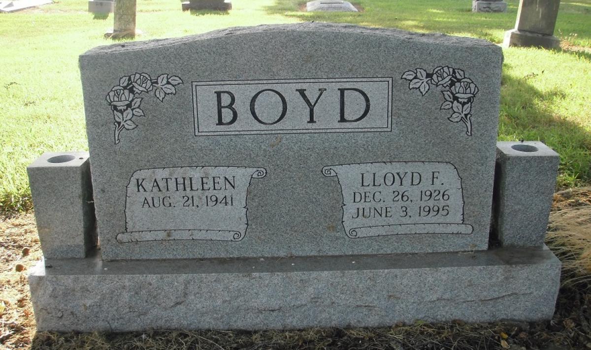 OK, Grove, Olympus Cemetery, Boyd, Lloyd F. & Kathleen Headstone