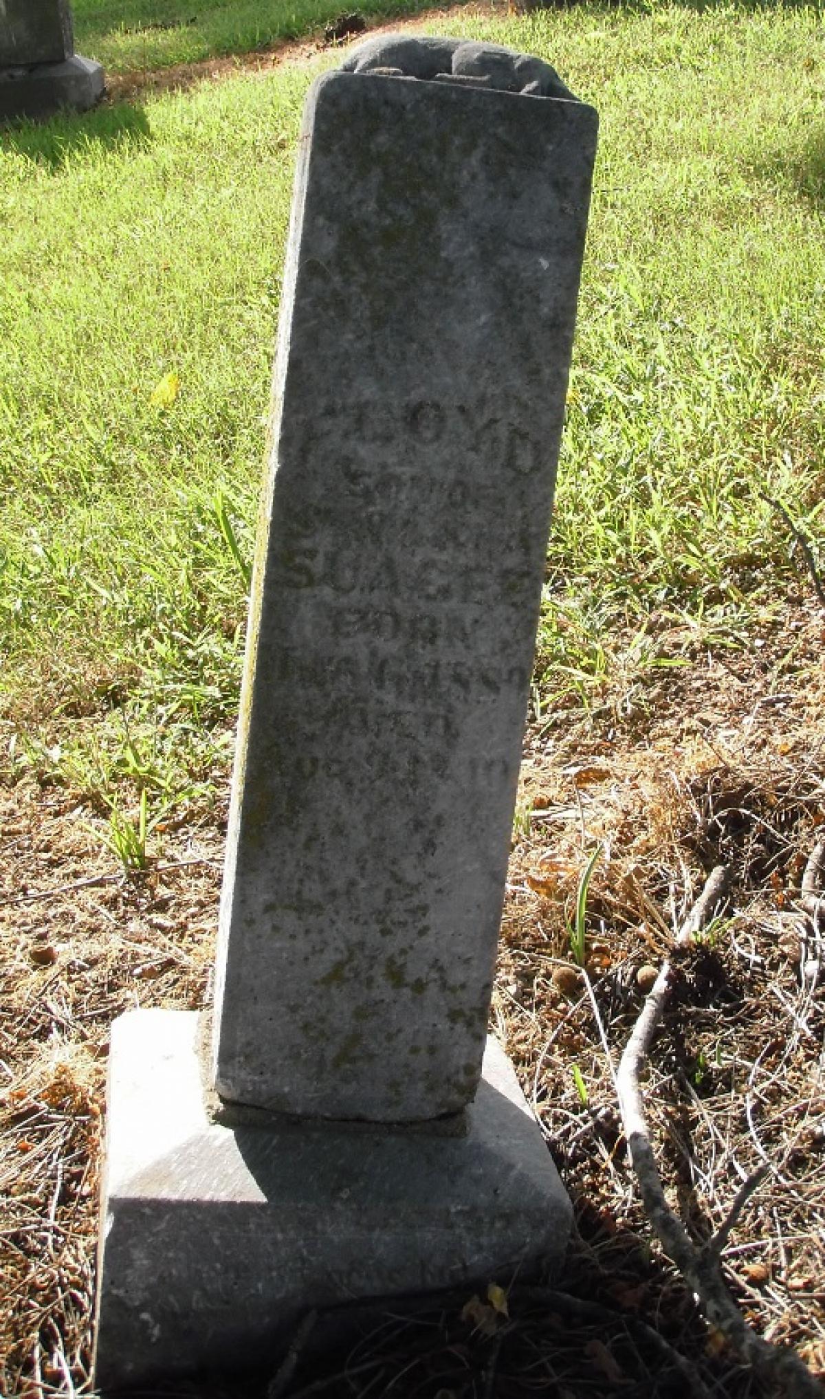 OK, Grove, Olympus Cemetery, Suagee, Floyd Headstone