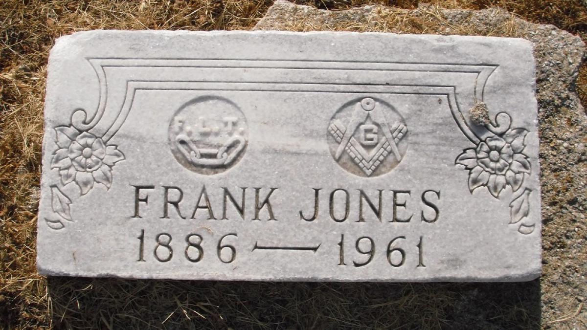 OK, Grove, Olympus Cemetery, Jones, Frank Headstone