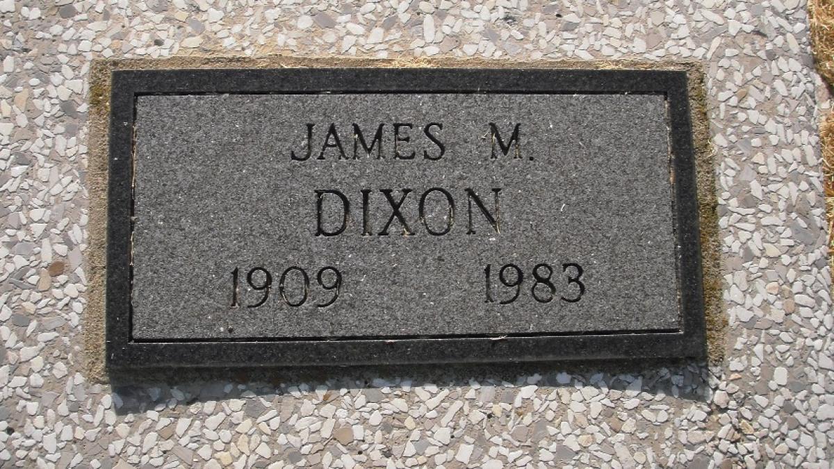 OK, Grove, Olympus Cemetery, Dixon, James M. Headstone