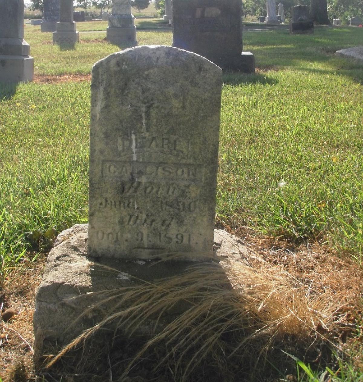 OK, Grove, Olympus Cemetery, Callison, Pearl Headstone