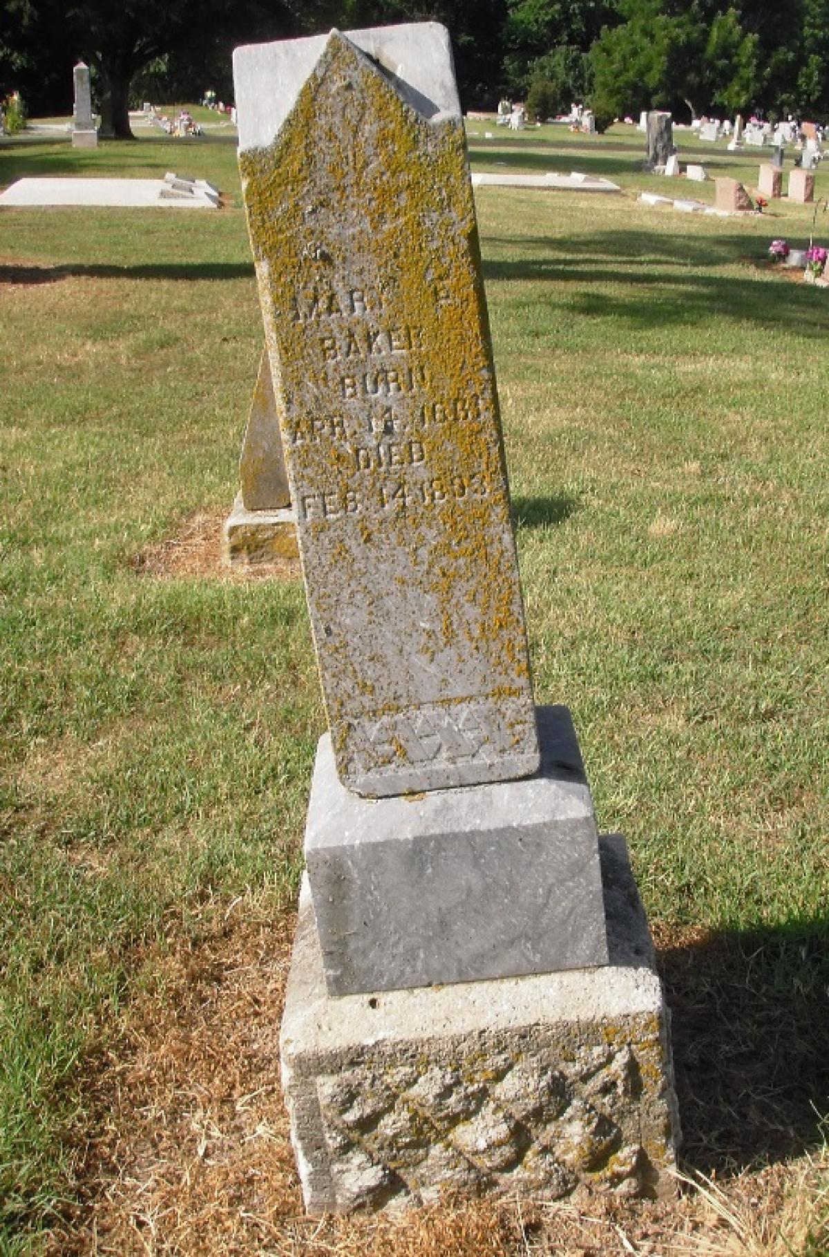 OK, Grove, Olympus Cemetery, Baker, Mary E. Headstone