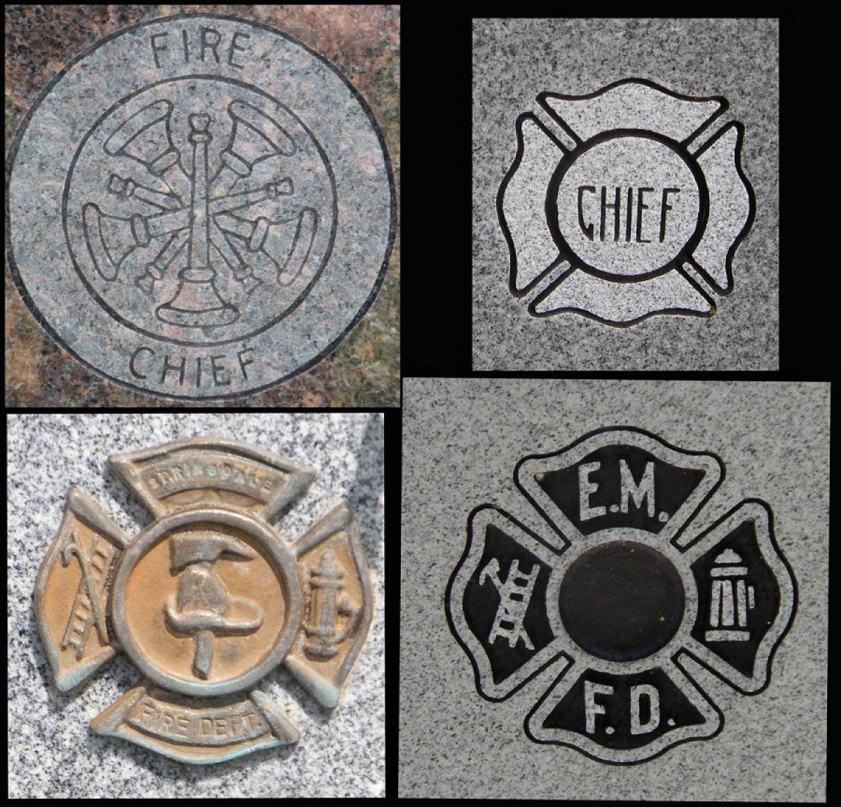 OK, Grove, Headstone Symbols and Meanings, Maltese Cross w/Firefighter Equipment