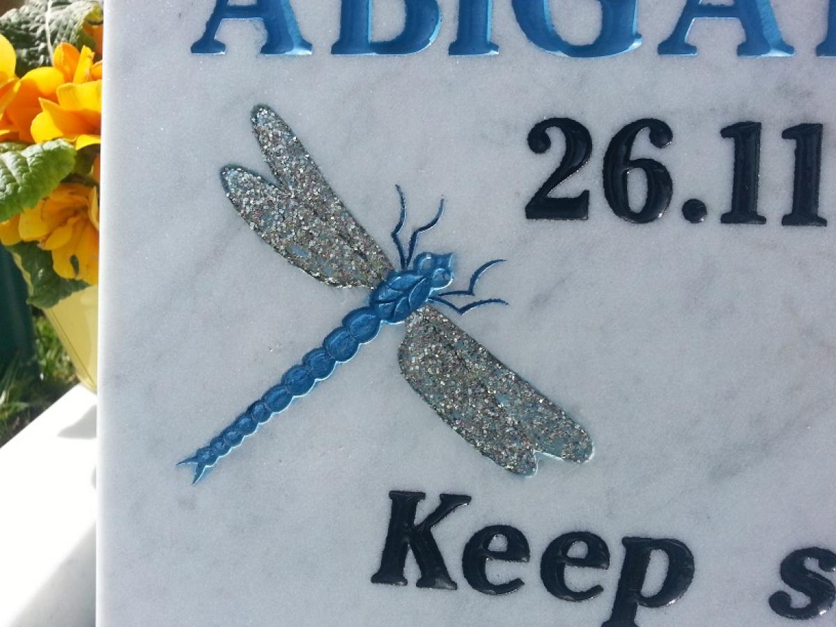 Dragonfly OK, Grove, Olympus Cemetery, Headstone Symbols and Meanings, Dragonfly