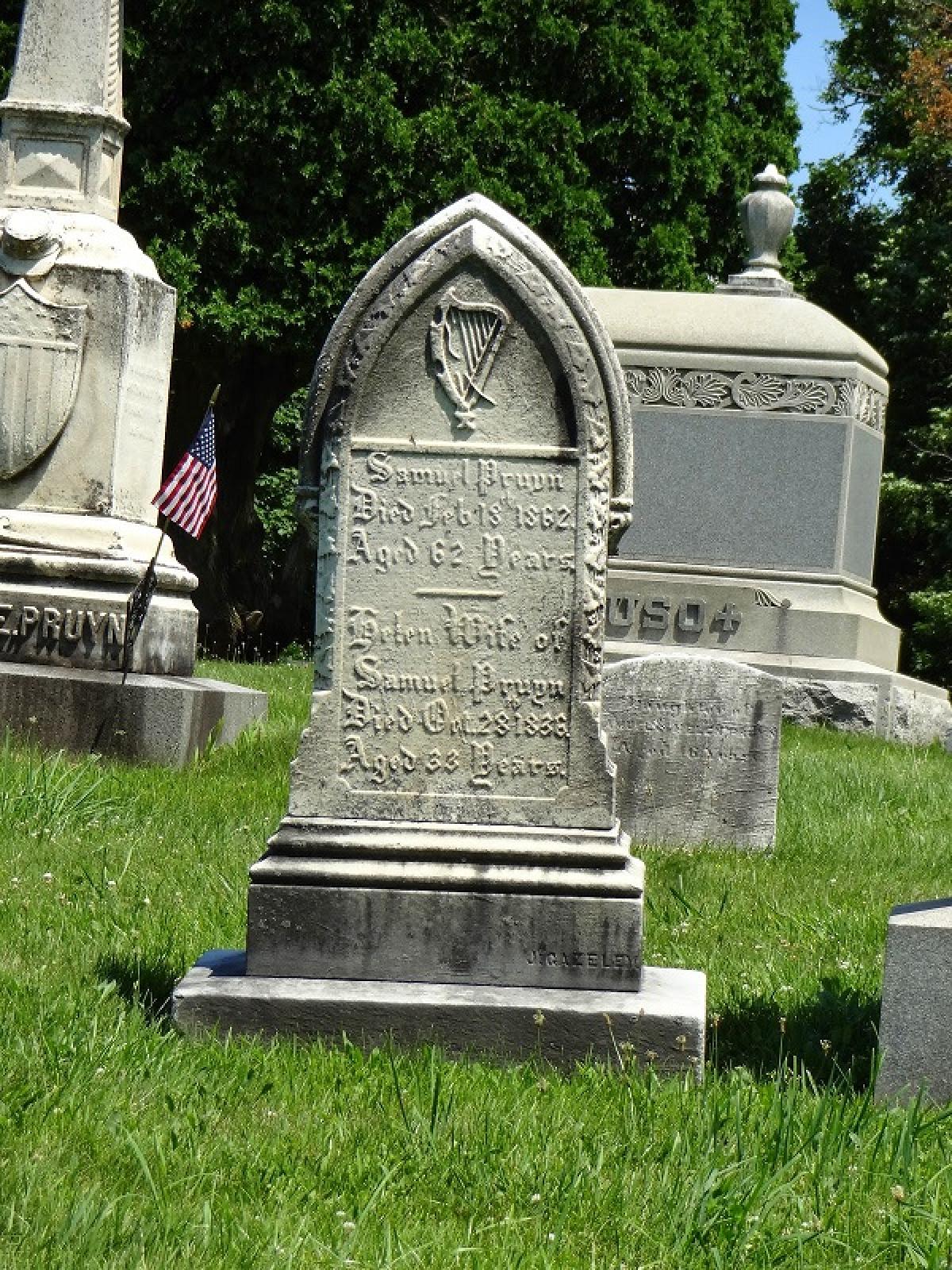 Harp OK, Grove, Headstone Symbols and Meanings, Harp