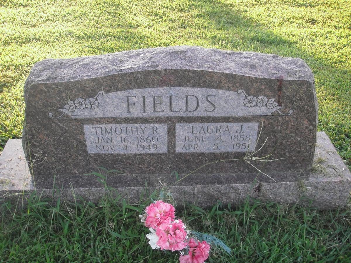 OK, Grove, Olympus Cemetery, Fields, Timothy R. & Laura J. Headstone