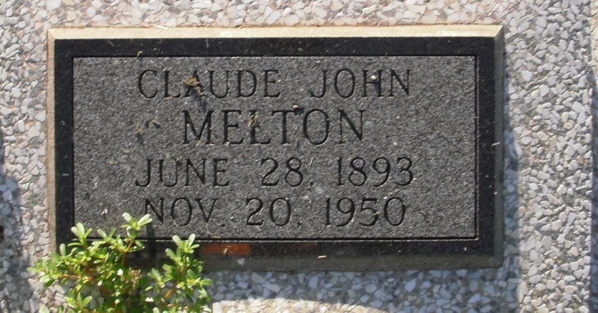 OK, Grove, Olympus Cemetery, Melton, Claude John Headstone
