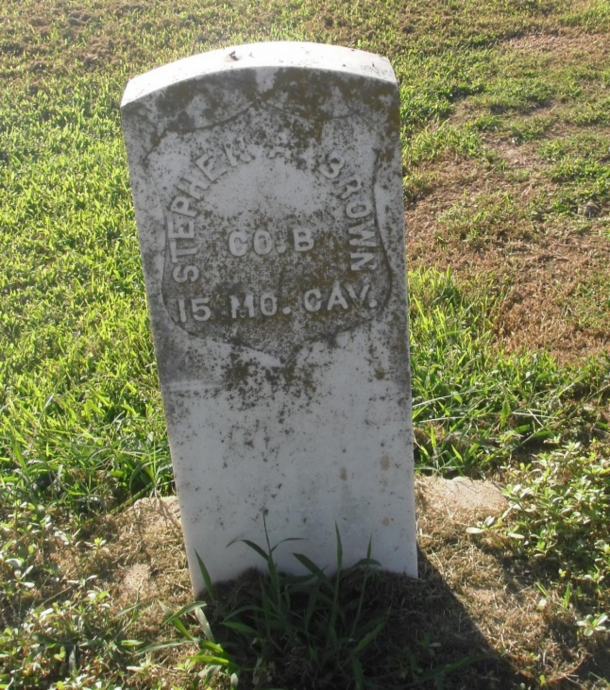 OK, Grove, Olympus Cemetery, Brown, Stephen A. Military Headstone