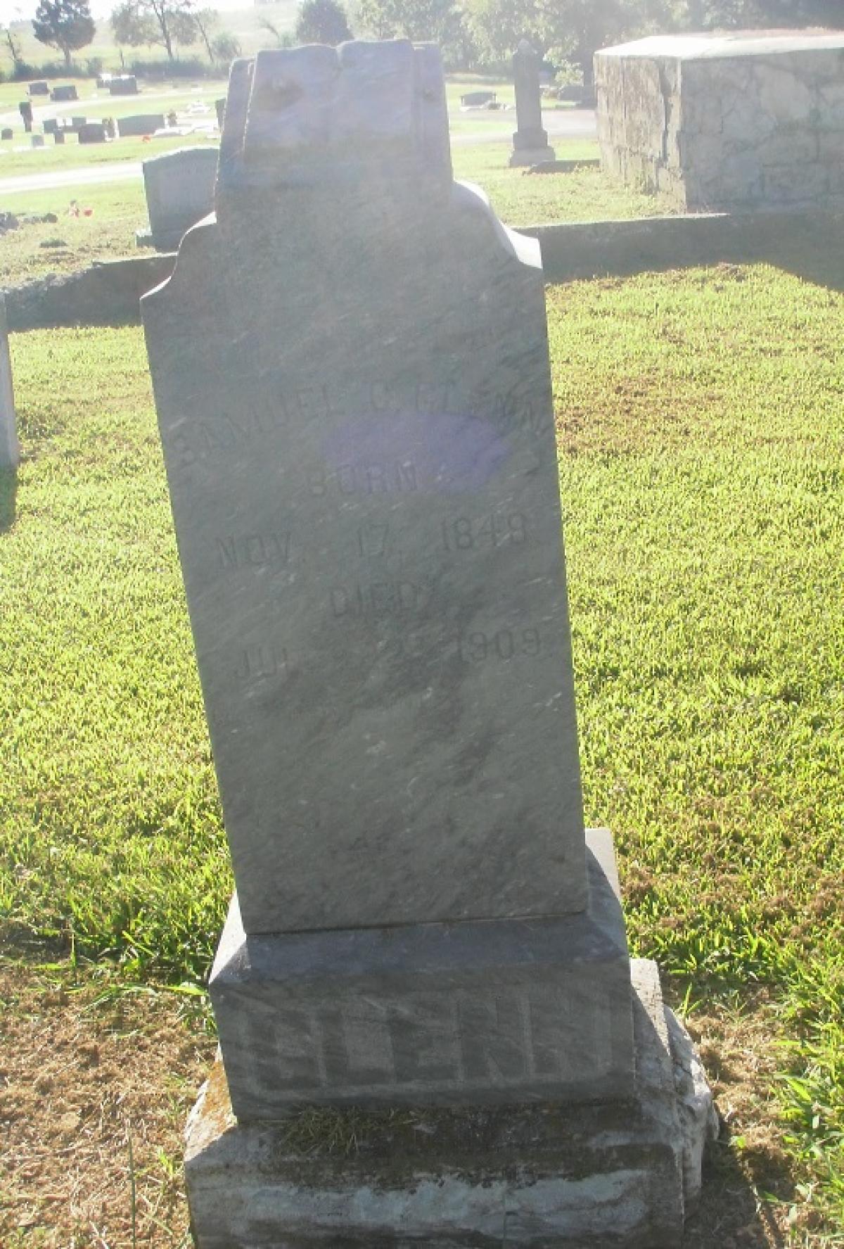 OK, Grove, Olympus Cemetery, Glenn, Samuel C. Headstone