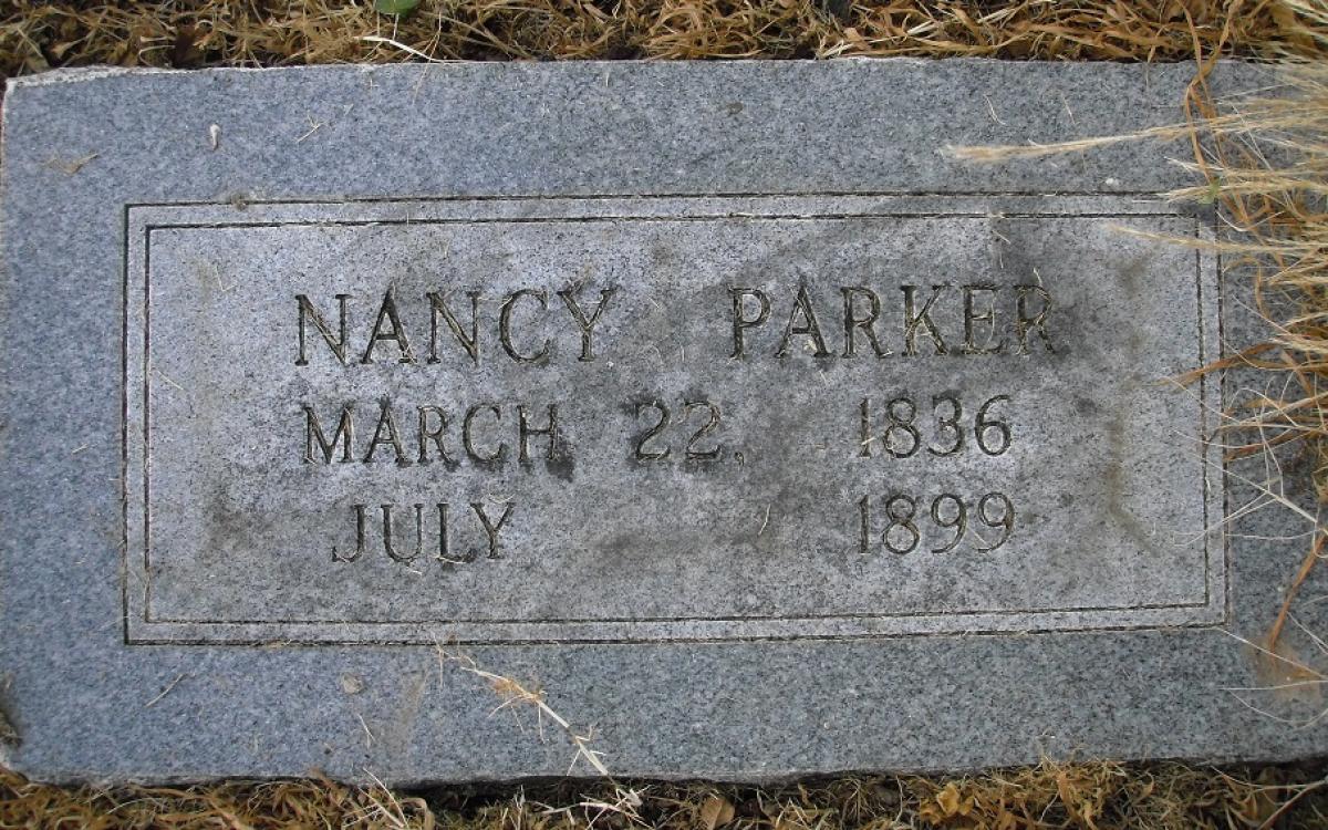 OK, Grove, Olympus Cemetery, Parker, Nancy Headstone