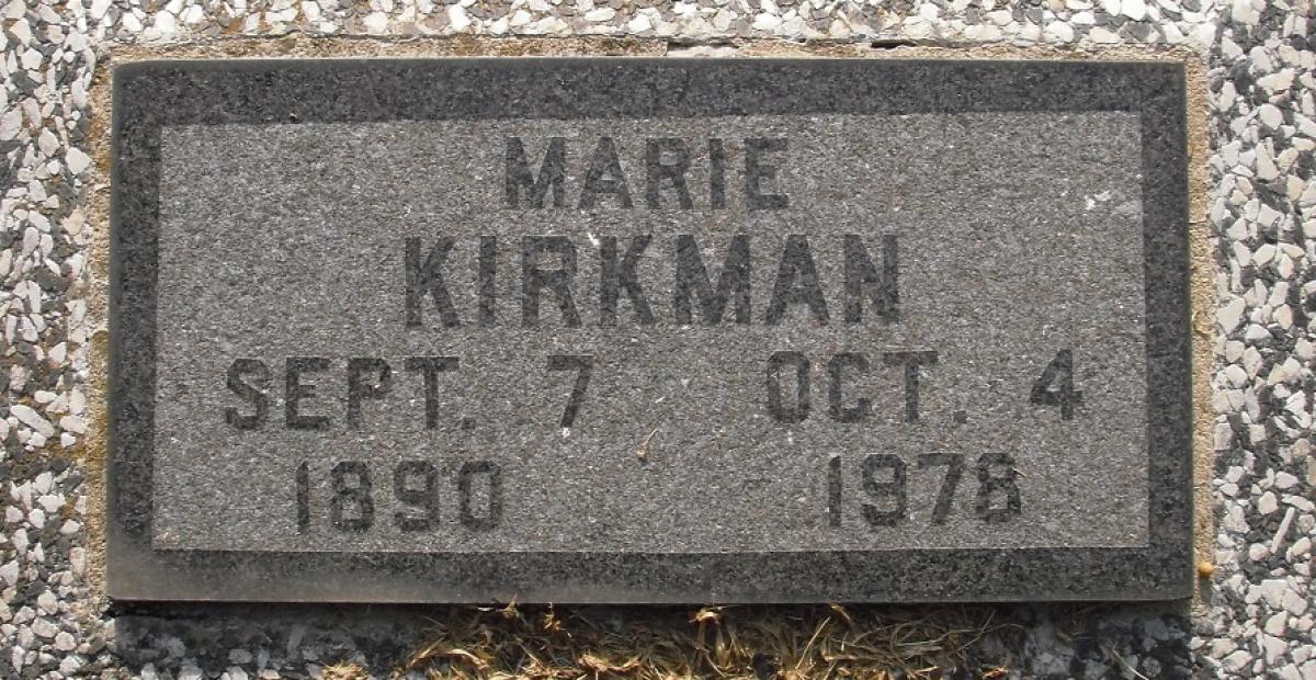OK, Grove, Olympus Cemetery, Kirkman, Marie (Stroupe) Headstone