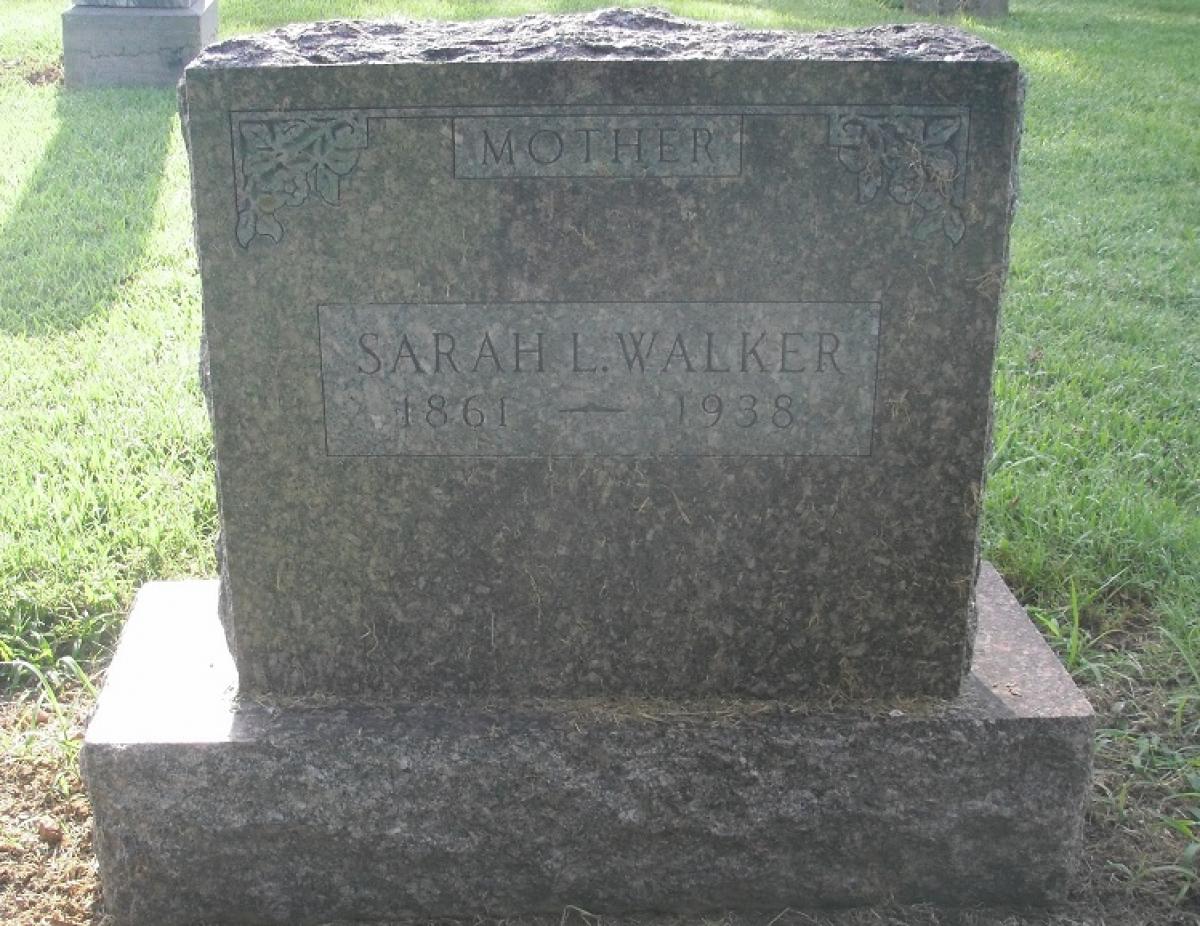 OK, Grove, Olympus Cemetery, Walker, Sarah L. Headstone